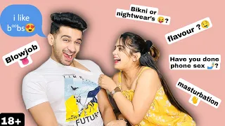 Asking My Husband **JUICY** Questions|18+ | Abhishek & Miesha