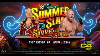 CODY RHODES VS BROCK LESNAR 3 SUMMERSLAM 2023 MATCH| WWE 2K23