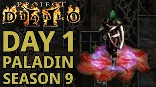 Season 9 Day 1 Holy Bolt & FoH Paladin progression update in Project Diablo 2 (PD2)