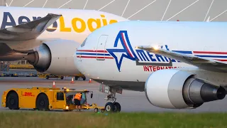 Evening Cargo Heavies at East Midlands Airport- UP CLOSE Arrivals, PUSH BACKS & Departures