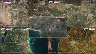 All Forza Horizon Games - World Map Comparison (Forza Horizon - Forza Horizon 5)