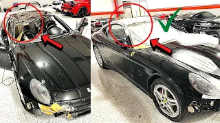 Repairing OLD NON-REPAIRABLE 2007 Ferrari 612 [Part 2] - ROOF LIKE BRAND NEW!! (VIDEO #83)