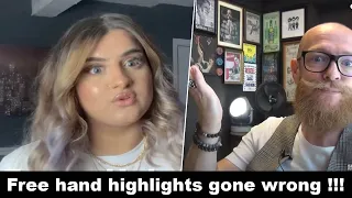 Free hand Ombre / highlights gone Wrong !!!  - Hair Buddha reaction video #hair #beauty