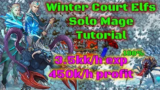 Best place to hunt for solo Mage Winter Court Elves 3.5kk/h 100% & 450k/h profit - Poradnik tibia