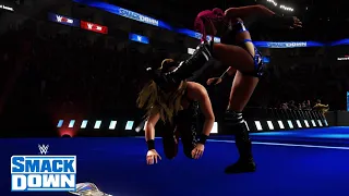 WWE 2K20 SMACKDOWN DAKOTA KAI ATTACKS RAQUEL GONZALEZ BEFORE THEIR TITLE REMATCH