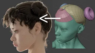 ⚠️Amazing!! Make ANY HAIR STYLE in Blender Geometry Nodes