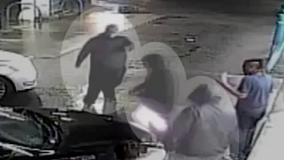 Robbery and carjacking caught on camera at Detroit gas station