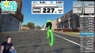 Zwift Active off season workout #27 - Cadence into Over - Unders