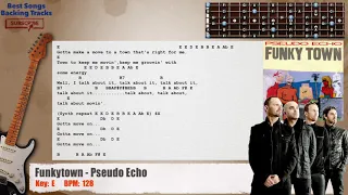 🎸 Funkytown - Pseudo Echo Guitar Backing Track with chords and lyrics