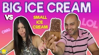 🍦🍦HELADO GRANDE vs HELADO PEQUEÑO 🍦🍦 Big Ice Cream vs Small Ice cream - MOMENTOS DIVERTIDOS