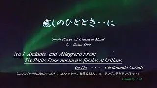 「 Op.128 より 第１曲　アンダンテとアレグレット 」　作曲：カルリ　Carulli (Ferdinando)：Andante & Allegretto  from Op.128