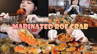 ASMR| SOY & SPICY MARINATED RAW CRAB |mukbang compilation