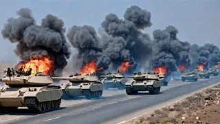 Russian T-90 tanks slaughter 30 German leopard 2A6 tanks as they flee the battle at Robotyne