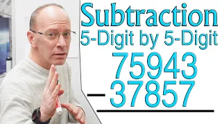 5 Digit Subtraction with Borrowing and Regrouping - 3 Problems