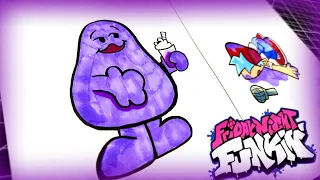 drawing Friday Night Funkin': VS Grimace Shake - McDonald Tiktok [The Grimming FNF Mod]