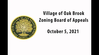 2021-10-05 Zoning Board of Appeals meeting