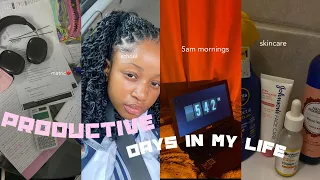 PRODUCTIVE DAYS IN MY LIFE | 5am mornings, school, skincare, jogging etc | South African Youtuber