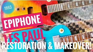 1993 Epiphone Les Paul guitar restoration and makeover