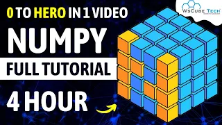 Python Numpy Full Tutorial For Beginners | Numpy Full Course in 4 Hours 🔥