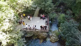 VODOPAD LISINE ILI VELIKI BUK IZ VAZDUHA , WATERFALL FROM THE AIR , SERBIA FROM THE AIR