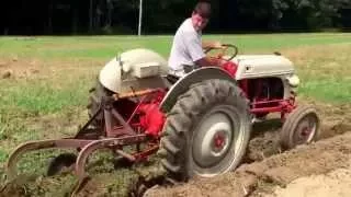 8n Ford plowing with two bottom plow