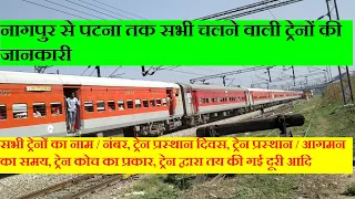 नागपुर जंक्शन से पटना तक सभी चलने वाली ट्रेनों की जानकारी | Nagpur To Patna All Running Trains INFO