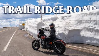 The Best Motorcycle Ride in Colorado? Trail Ridge Road Covered in SNOW! Rocky Mountain National Park