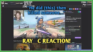 Ray Reacts to Offstream Sykkuno Caught Hacking While Playing Valorant