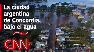 Inundaciones dejan una ciudad argentina bajo el agua