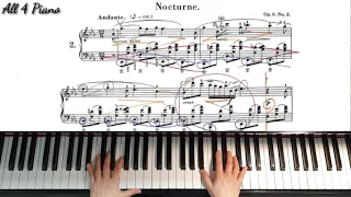 Chopin Nocturne Op.9,No.2(part.1)Piano lesson (in detail) E flat major