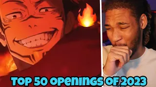 Reacting To The Top 50 Anime Opening of 2023!!