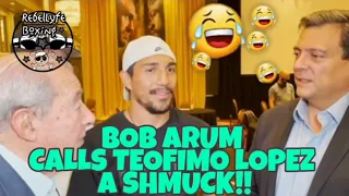 Bob Arum calls Teofimo Lopez a schmuck!! 🤣😄