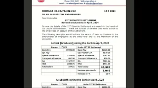 NEW SALARY STRUCTURE OF BANK CLERK