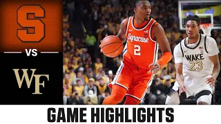 Syracuse vs. Wake Forest Game Highlights | 2023-24 ACC Men’s Basketball