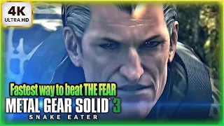 METAL GEAR SOLID 3 - Fastest way to beat THE FEAR (4K/60FPS)