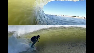 SURFING PERFECT WAVES ALONE  in New Jersey! GOPRO POV