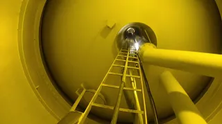 Climbing a water tower