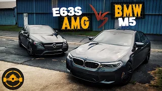 Mercedes E63S AMG vs. BMW M5 Sedan Comparison | Full Review + Drag Race