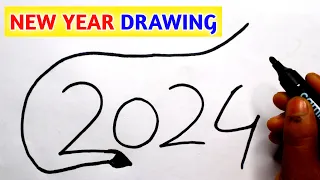 Surprising New Year Drawing: Watch How I Create an Adorable Deer! | How to Draw a Deer With 2024