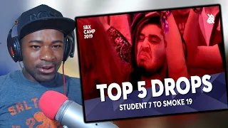 TOP 5 DROPS 😱 SBX CAMP Student 7ToSmoke Battle 2019 | BEATBOX REACTION @swissbeatbox