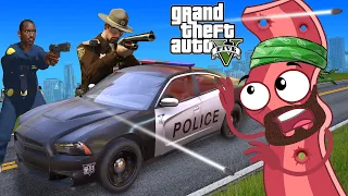 DERPY BACON vs. the Cops! (GTA 5 Funny Gameplay!)