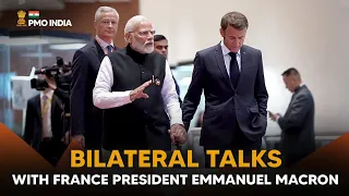 PM Narendra Modi holds bilateral talks with France President Emmanuel Macron