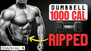 1000 CALORIE Full Body Dumbbell Interval Training Workout