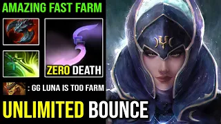 UNLIMITED BOUNCE ATTACK Fast Farming Luna 986 GPM with Amazing 20Kills & Zero Death DotA 2