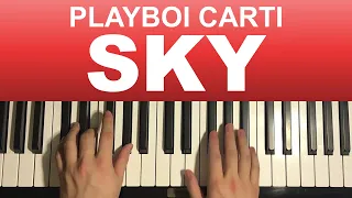 Playboi Carti - Sky (Piano Tutorial Lesson)