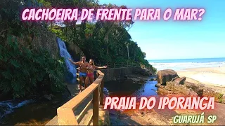 🌴 CACHOEIRA DE FRENTE PARA O MAR [ Praia do Iporanga - Guarujá sp]