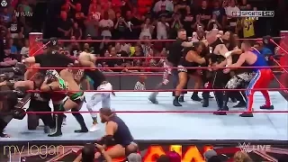 Brock Lesnar vs. Samoa Joe brawl ,raw ,12 June, 2017