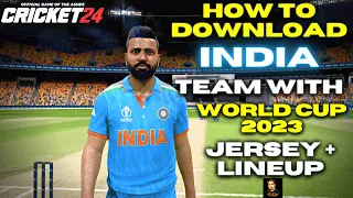 How To Download Indian License Team With New World Cup 2023 Jersey In Cricket 24 | RtxVivek