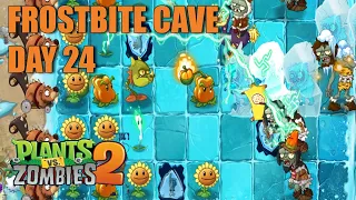 Plants vs Zombies 2 - Frostbite Cave Day 24 Walkthrough | PvZ 2 | Android Gameplay