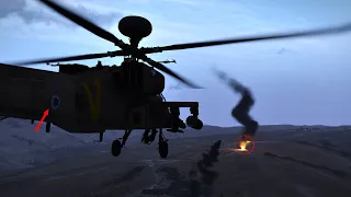 Israeli AH-64 Apache attack helicopter destroyed tanks in 10 minutes | ARMA 3: Milsim